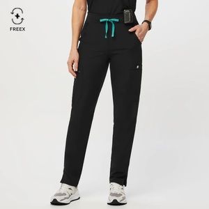 ➕FIGS Women’s Black FREEx Lined Yola High-Waisted Skinny Scrub Pants